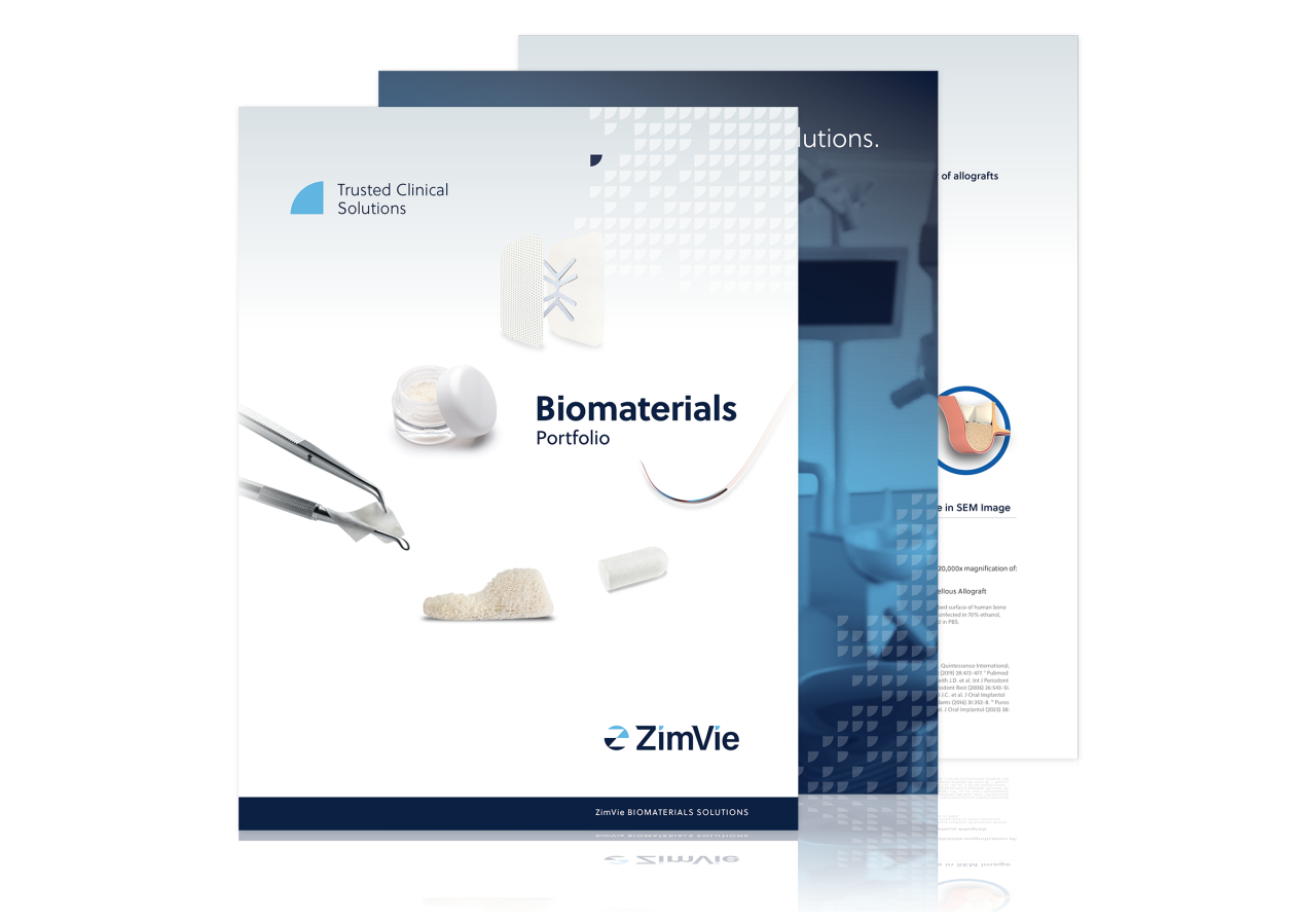ZimVie Biomaterials Portfolio Brochure