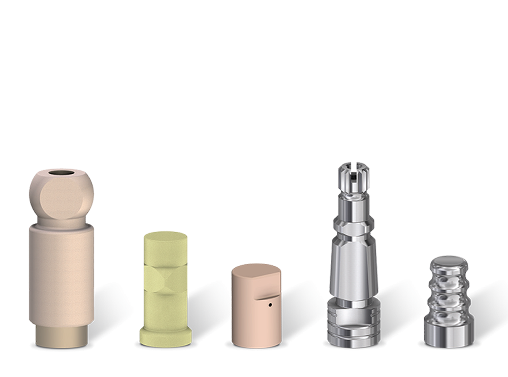 All our Multi-Unit Abutments include a carrier allowing  you to easily place and position the abutment.